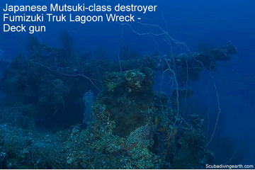 Scuba Dive The Fumizuki Destroyer Truk Lagoon Wreck